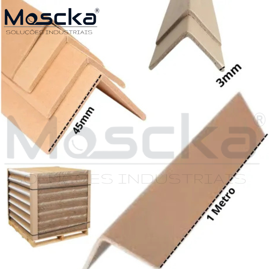 Fábrica de cantoneiras de papelão prensado Moscka