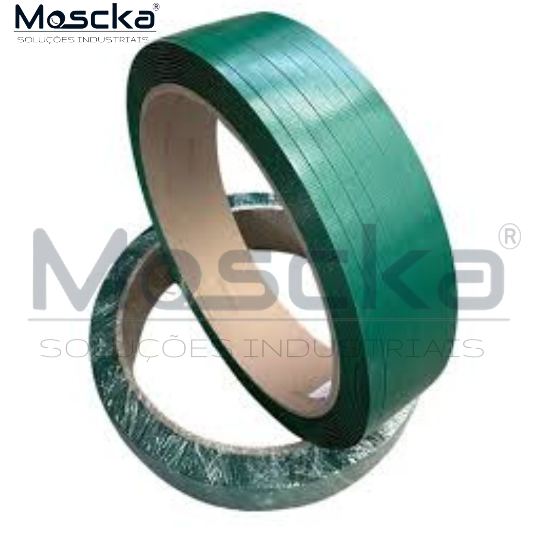 Fita PET 13mm de alta resistência para arqueação industrial Moscka
